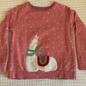 MINI BODEN Crew Neck Llama Appliqué Sweatshirt - 11-12Y
